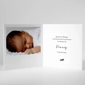 Faire-part de naissance Delicate brindille*Faire-part Elégant New