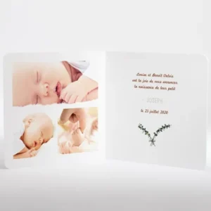 Faire-part de naissance Deux petits pas*Faire-part Elégant Sale