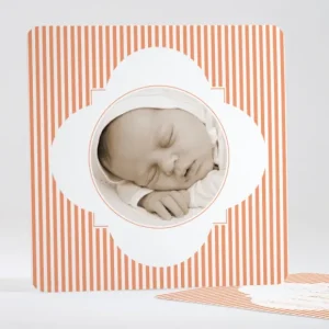 Faire-part de naissance Delicatesse Rayee*Faire-part Elégant Discount