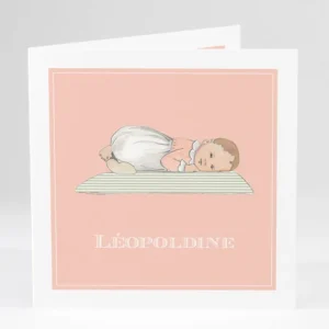 Faire-part de naissance Dessin bebe chic allonge*Faire-part Elégant Best