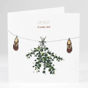 Faire-part de naissance Deux petits pas*Faire-part Elégant Sale