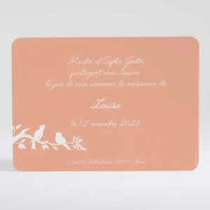 Faire-part de naissance Deux polaroids tresses*Faire-part Elégant Outlet