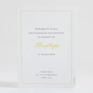 Faire-part de naissance Delicat filet*Faire-part Elégant Online
