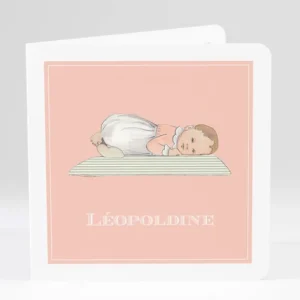 Faire-part de naissance Dessin bebe chic allonge*Faire-part Elégant Best