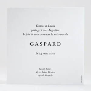 Faire-part de naissance Doux brin*Faire-part Elégant Discount