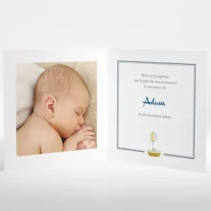 Faire-part de naissance Douce montgolfiere*Faire-part Elégant Best