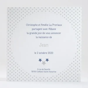 Faire-part de naissance Douceur etoilee*Faire-part Elégant Clearance