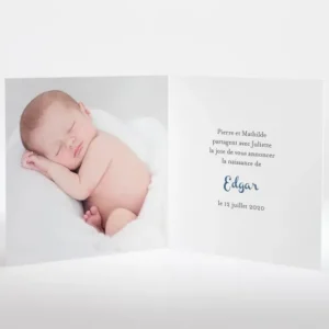 Faire-part de naissance Douceur vegetale*Faire-part Elégant New
