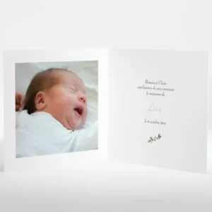 Faire-part de naissance Doux balancement photo*Faire-part Elégant Outlet