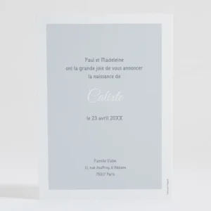 Faire-part de naissance Doux balancement*Faire-part Elégant Discount