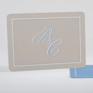 Faire-part de naissance Double monogramme*Faire-part Elégant Online