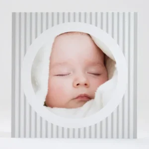 Faire-part de naissance Double rayures Fille*Faire-part Elégant Fashion