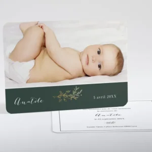 Faire-part de naissance Douceur doree*Faire-part Elégant New