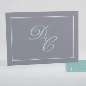 Faire-part de naissance Double monogramme*Faire-part Elégant Online