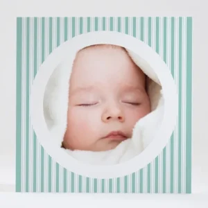 Faire-part de naissance Double rayures Garcon*Faire-part Elégant Outlet