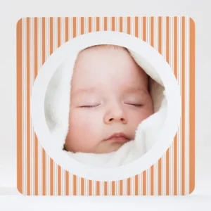 Faire-part de naissance Double rayures Fille*Faire-part Elégant Fashion