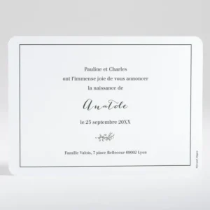Faire-part de naissance Douceur doree*Faire-part Elégant New