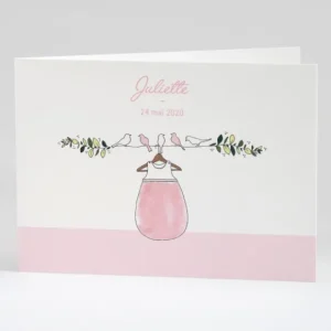 Faire-part de naissance Douceur perchee*Faire-part Elégant Online