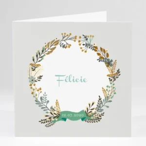 Faire-part de naissance Douceur vegetale*Faire-part Elégant New