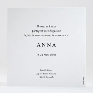 Faire-part de naissance Doux brin*Faire-part Elégant Discount