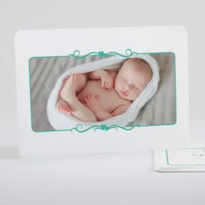 Faire-part de naissance Double coeur delicat*Faire-part Elégant Outlet