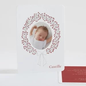 Faire-part de naissance Douceur couronnee*Faire-part Elégant Sale