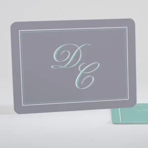 Faire-part de naissance Double monogramme*Faire-part Elégant Online