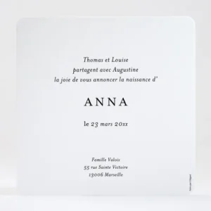 Faire-part de naissance Doux brin*Faire-part Elégant Discount
