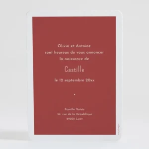 Faire-part de naissance Douceur couronnee*Faire-part Elégant Sale