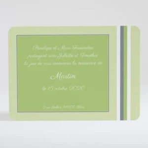 Faire-part de naissance Douces rayures*Faire-part Elégant Outlet