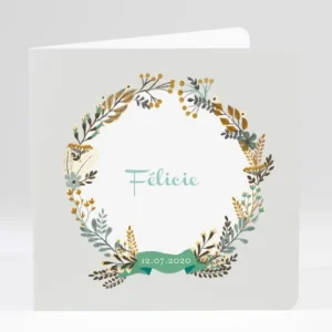 Faire-part de naissance Douceur vegetale*Faire-part Elégant New