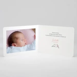 Faire-part de naissance Douceur perchee*Faire-part Elégant Online