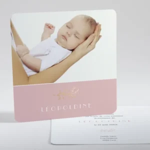 Faire-part de naissance Douceur doree carre*Faire-part Elégant Online