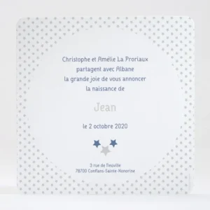 Faire-part de naissance Douceur etoilee*Faire-part Elégant Clearance
