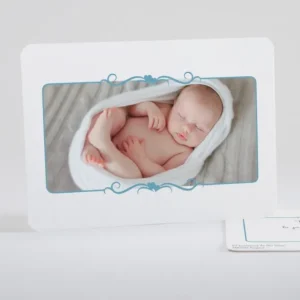 Faire-part de naissance Double coeur delicat*Faire-part Elégant Outlet