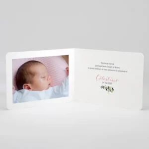Faire-part de naissance Douceur perchee*Faire-part Elégant Online