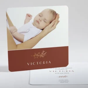 Faire-part de naissance Douceur doree carre*Faire-part Elégant Online