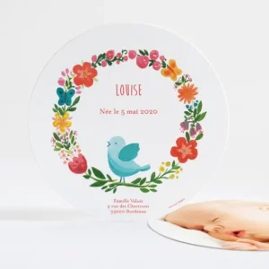 Faire-part de naissance Douceur fleurie*Faire-part Elégant Clearance