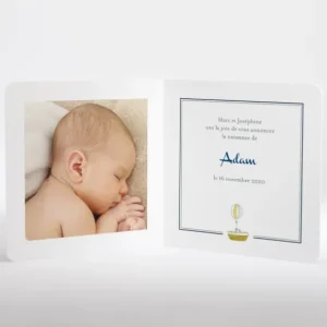 Faire-part de naissance Douce montgolfiere*Faire-part Elégant Best