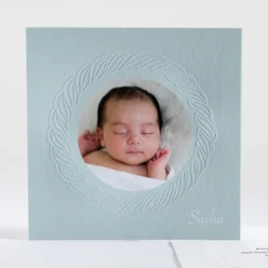 Faire-part de naissance Douce tresse photo*Faire-part Elégant New