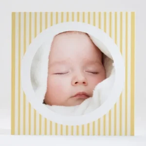 Faire-part de naissance Double rayures Garcon*Faire-part Elégant Outlet