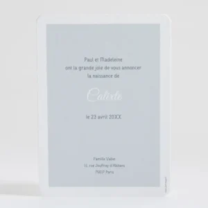 Faire-part de naissance Doux balancement*Faire-part Elégant Discount