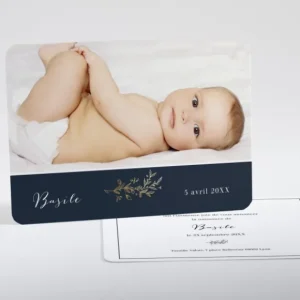 Faire-part de naissance Douceur doree*Faire-part Elégant New