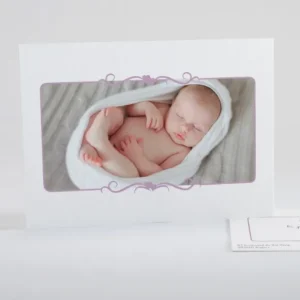 Faire-part de naissance Double coeur delicat*Faire-part Elégant Outlet