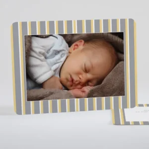 Faire-part de naissance Double rayure elegante*Faire-part Elégant Hot