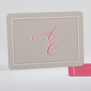 Faire-part de naissance Double monogramme*Faire-part Elégant Online