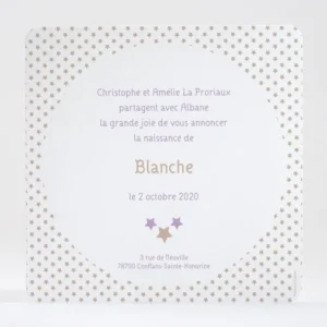 Faire-part de naissance Douceur etoilee*Faire-part Elégant Clearance