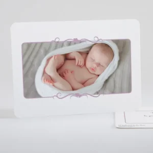 Faire-part de naissance Double coeur delicat*Faire-part Elégant Outlet