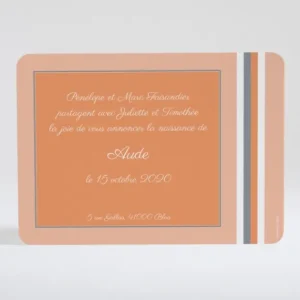 Faire-part de naissance Douces rayures*Faire-part Elégant Outlet