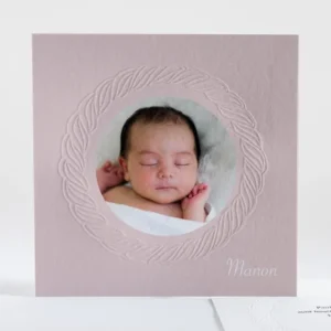 Faire-part de naissance Douce tresse photo*Faire-part Elégant New